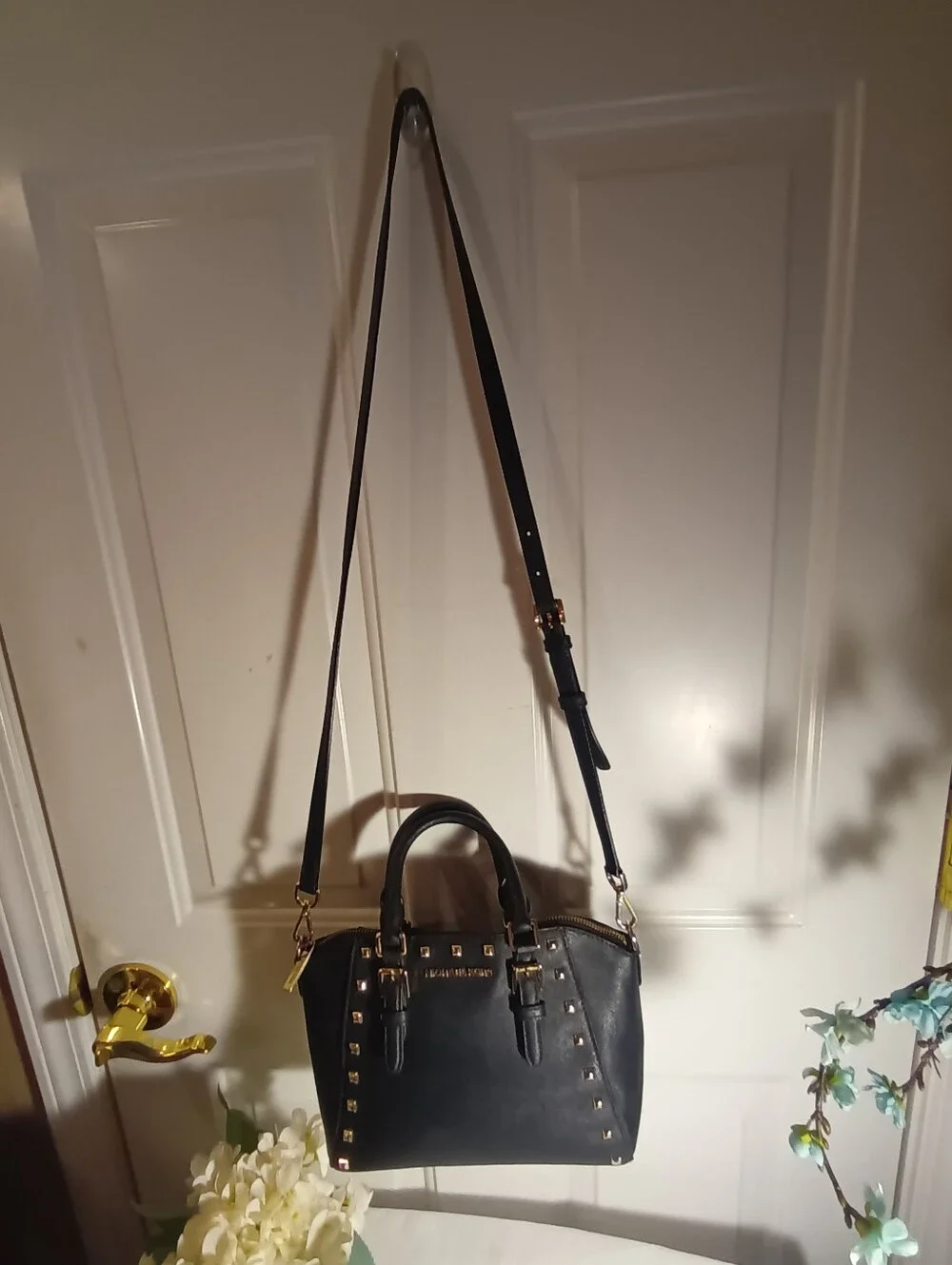 Michael Kors Dual Handbag Crossbody With Gold Hardware